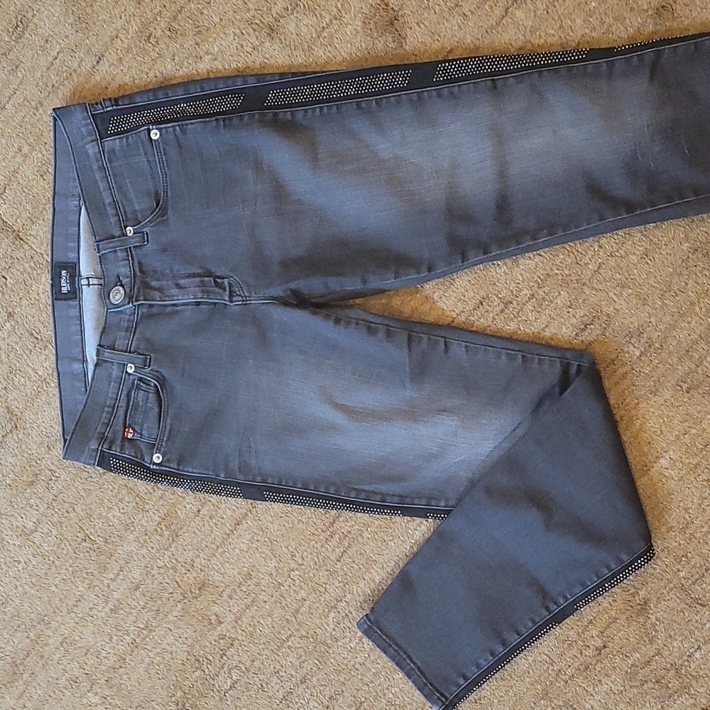 Hudson Luna Jeans Side Stripes Made USA